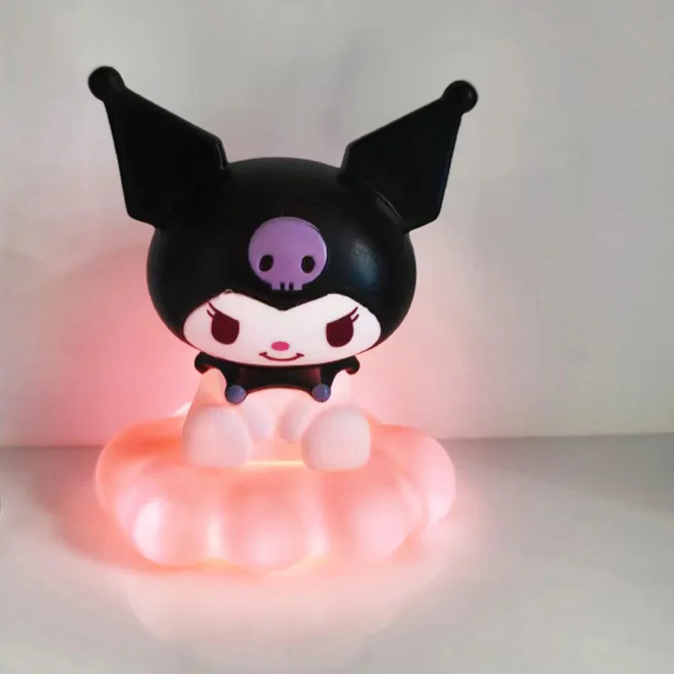 New Kawaii Sanrios Night Light Enamel Cloud Cartoon Kuromi Cinnamoroll Pochacco