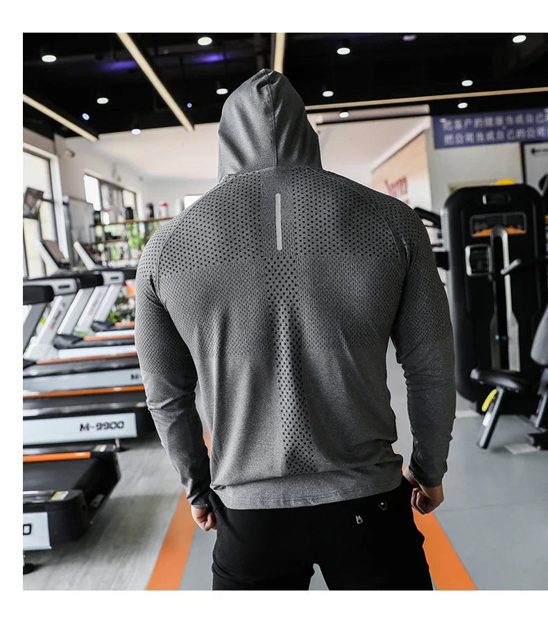 Mens Fitness Tracksuit Running Sport Hoodie